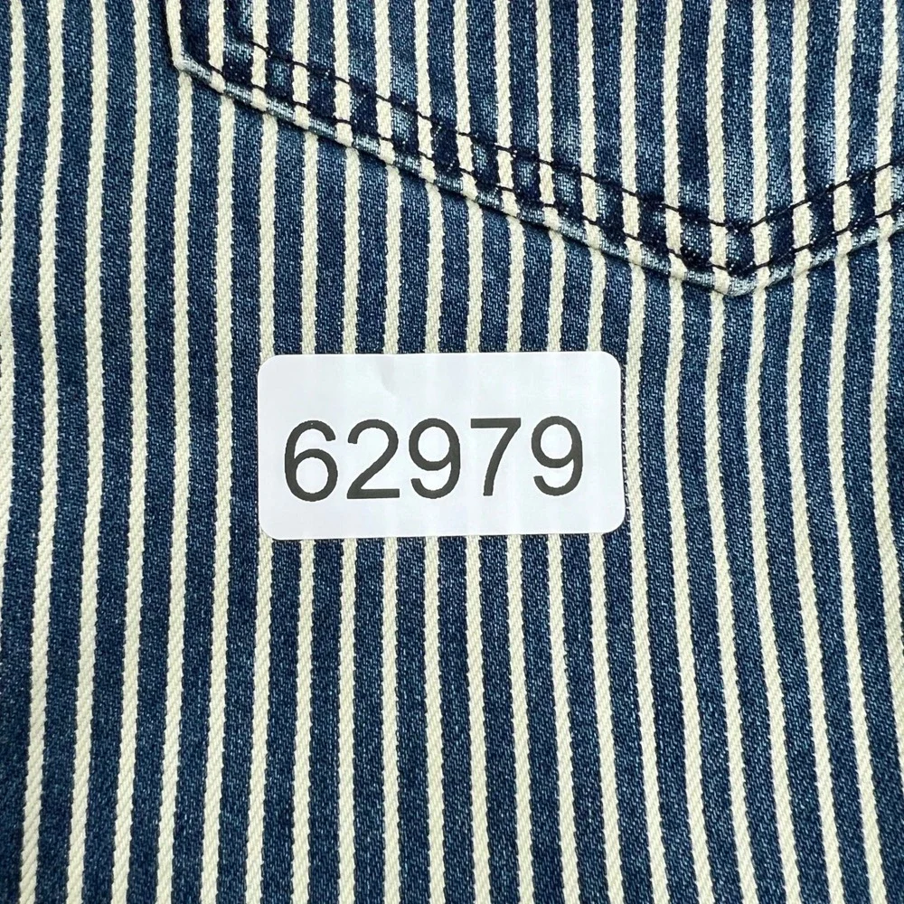 Levi's 568 Hickory Stripe Carpenter Pants 38x32 Blue Loose Straight Workwear NWT